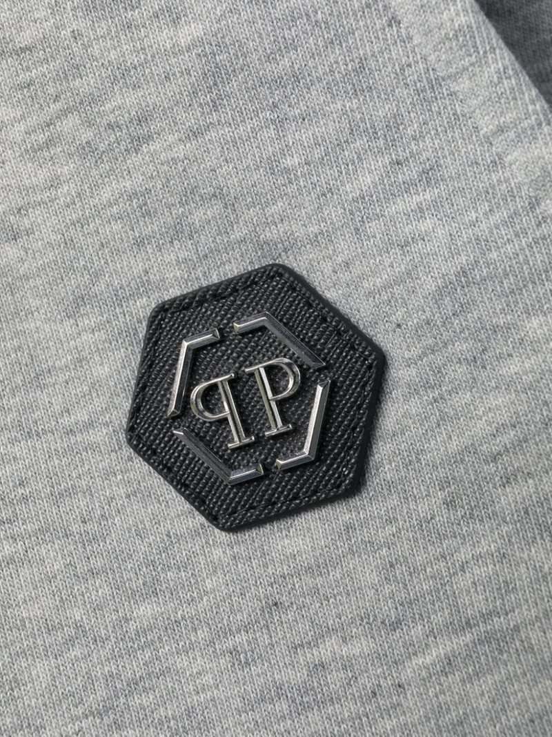 Constructed decorative-zip cotton track pants 6