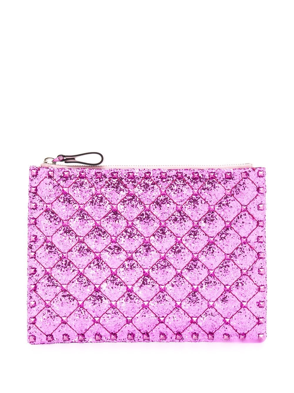 quilted Rockstud clutch - 1