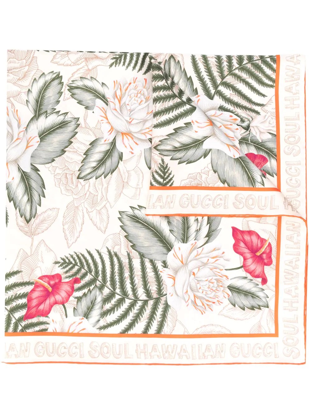 Hawaiian print scarf - 1