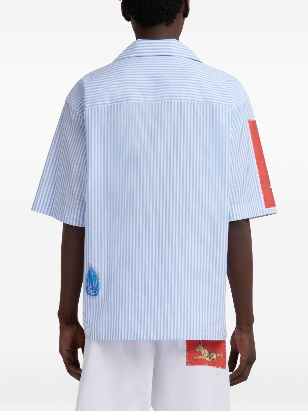 striped patchwork shirt - 4