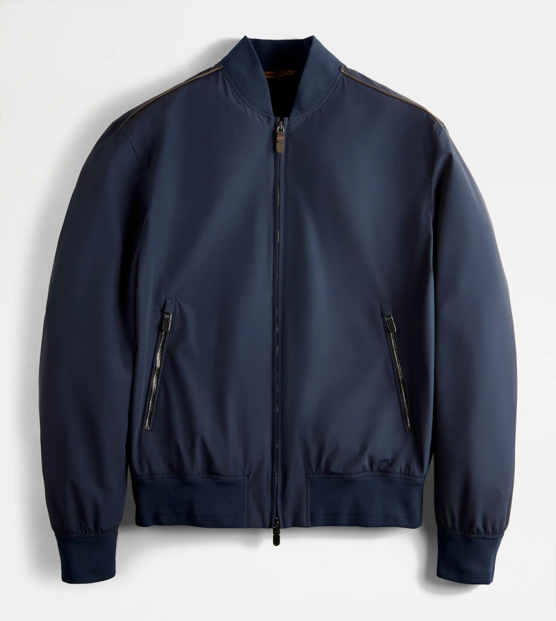BOMBER JACKET IN TECHNICAL FABRIC - BLUE 1