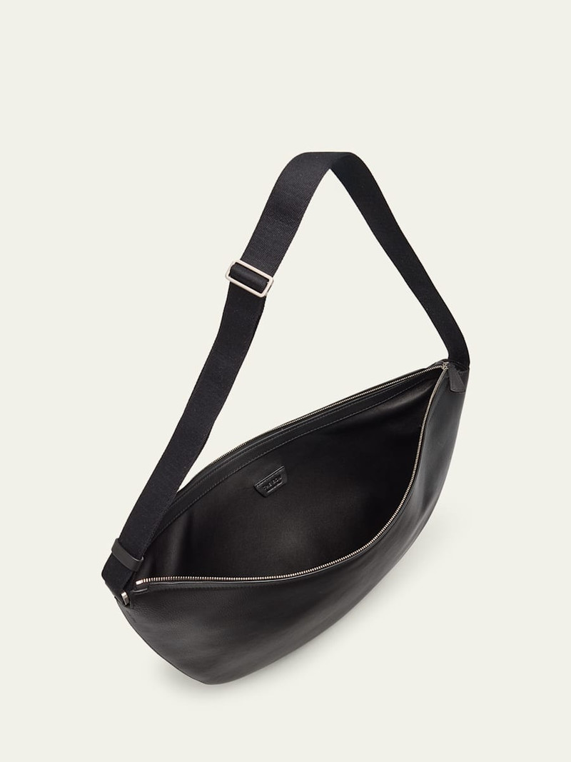 The Row Men's Crescent Leather Crossbody Bag outlook