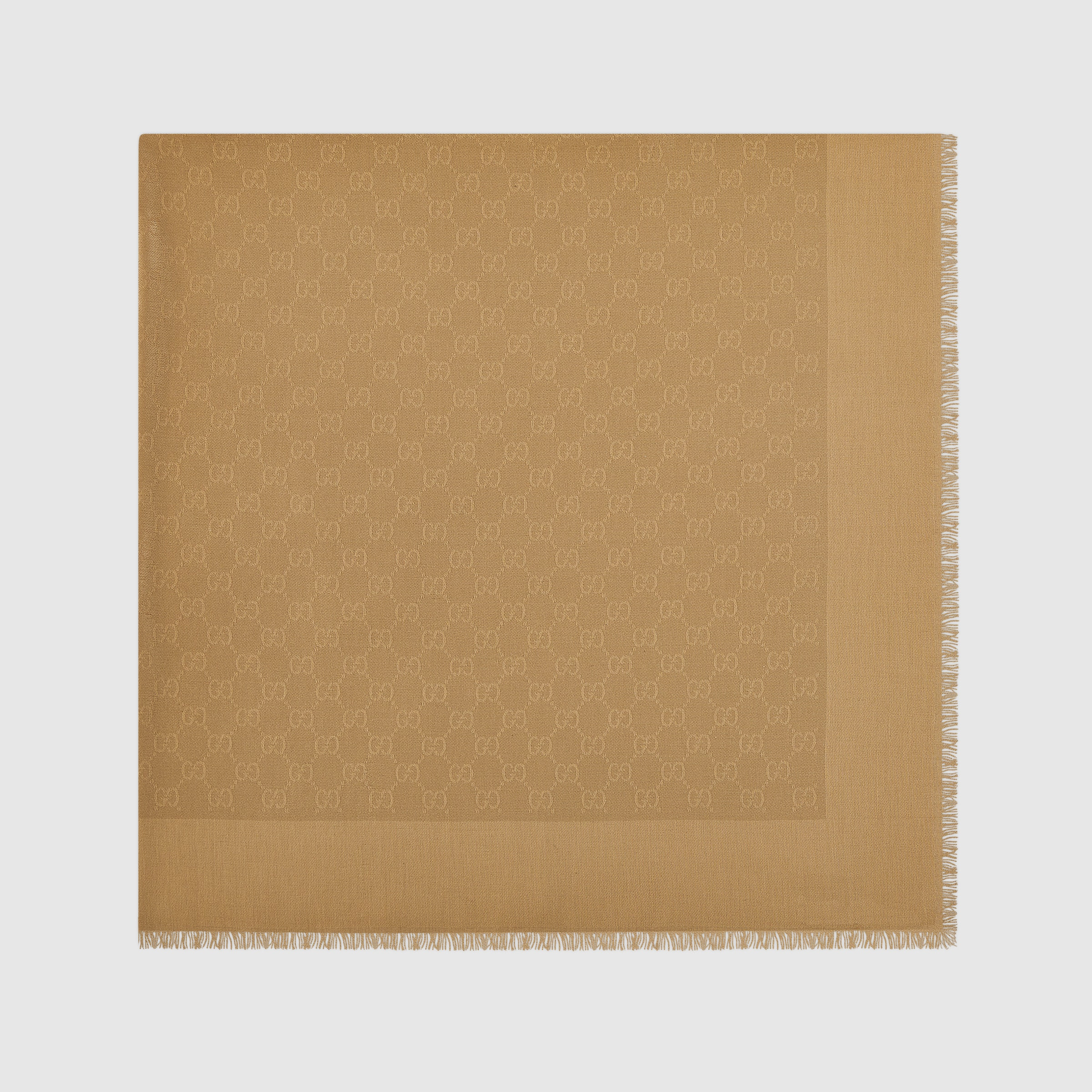GG silk cotton jacquard shawl - 2