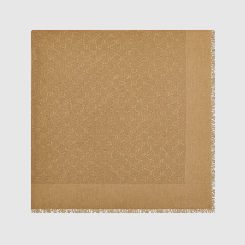 GUCCI GG silk cotton jacquard shawl outlook