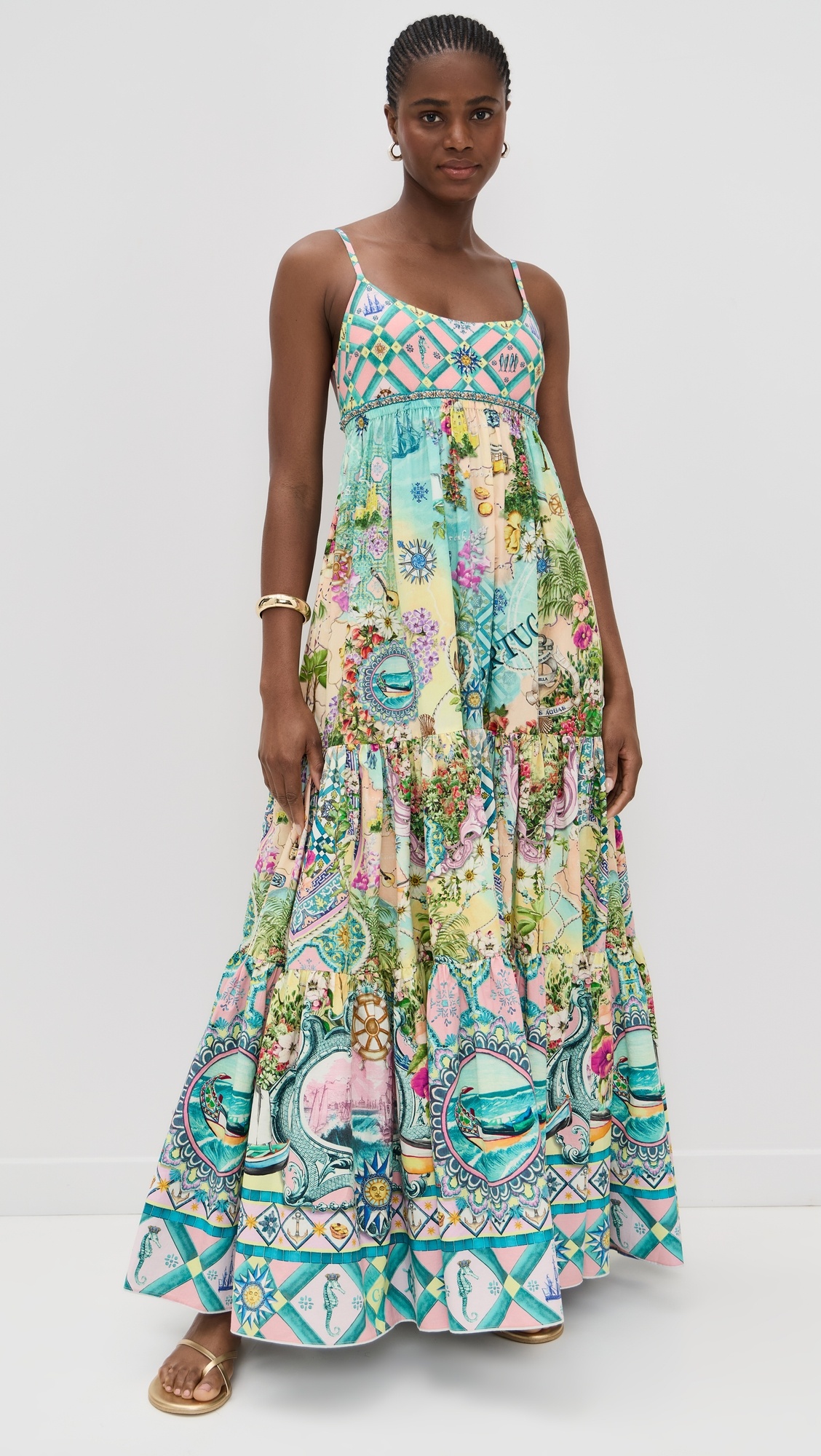 Long Dress with Jersey Bodice - 1