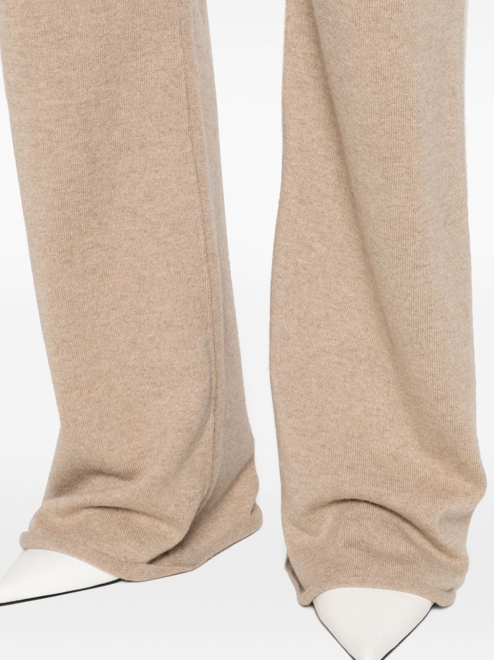 straight-leg knitted trousers - 5