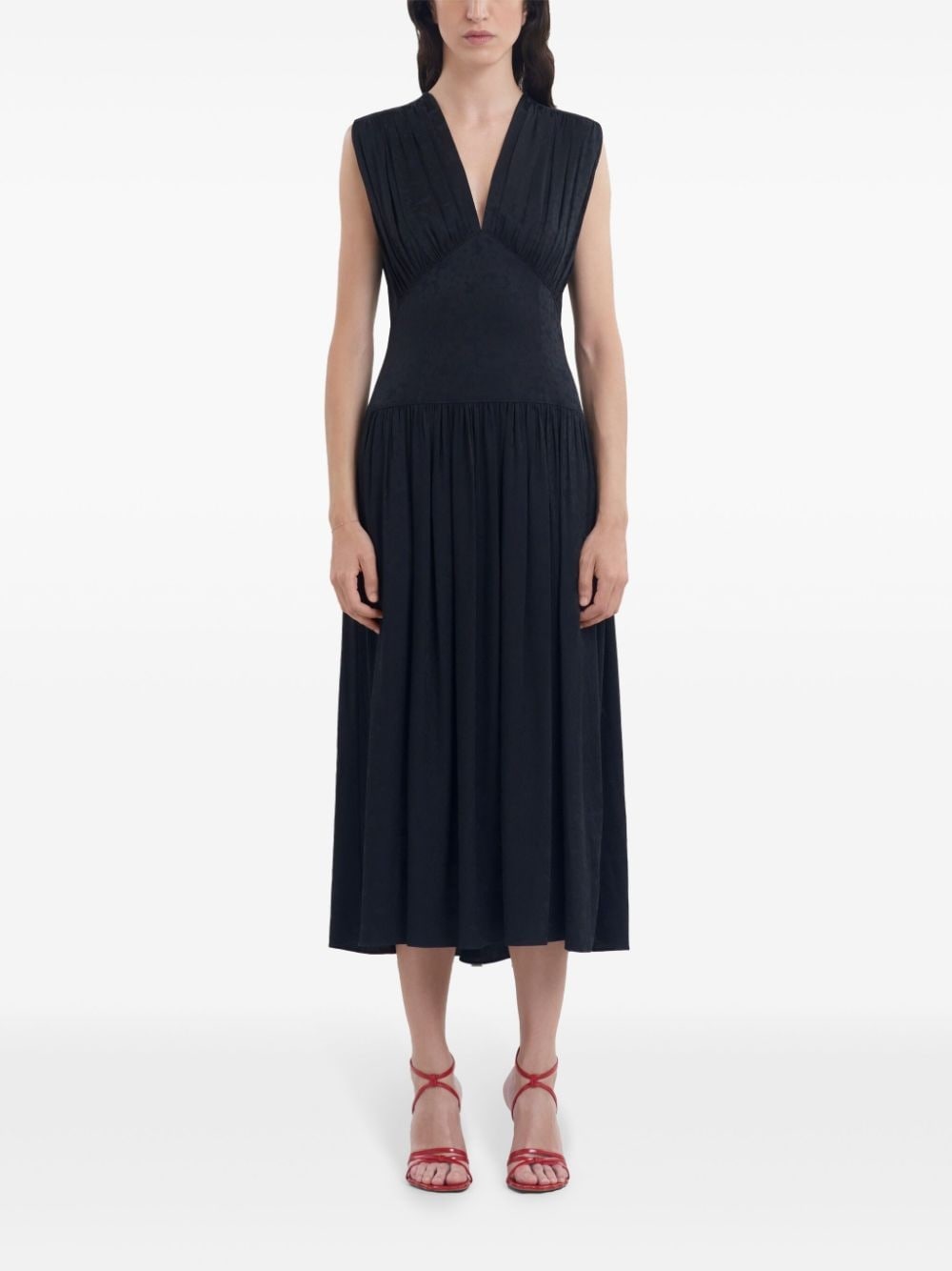 V-neck mini dress - 3