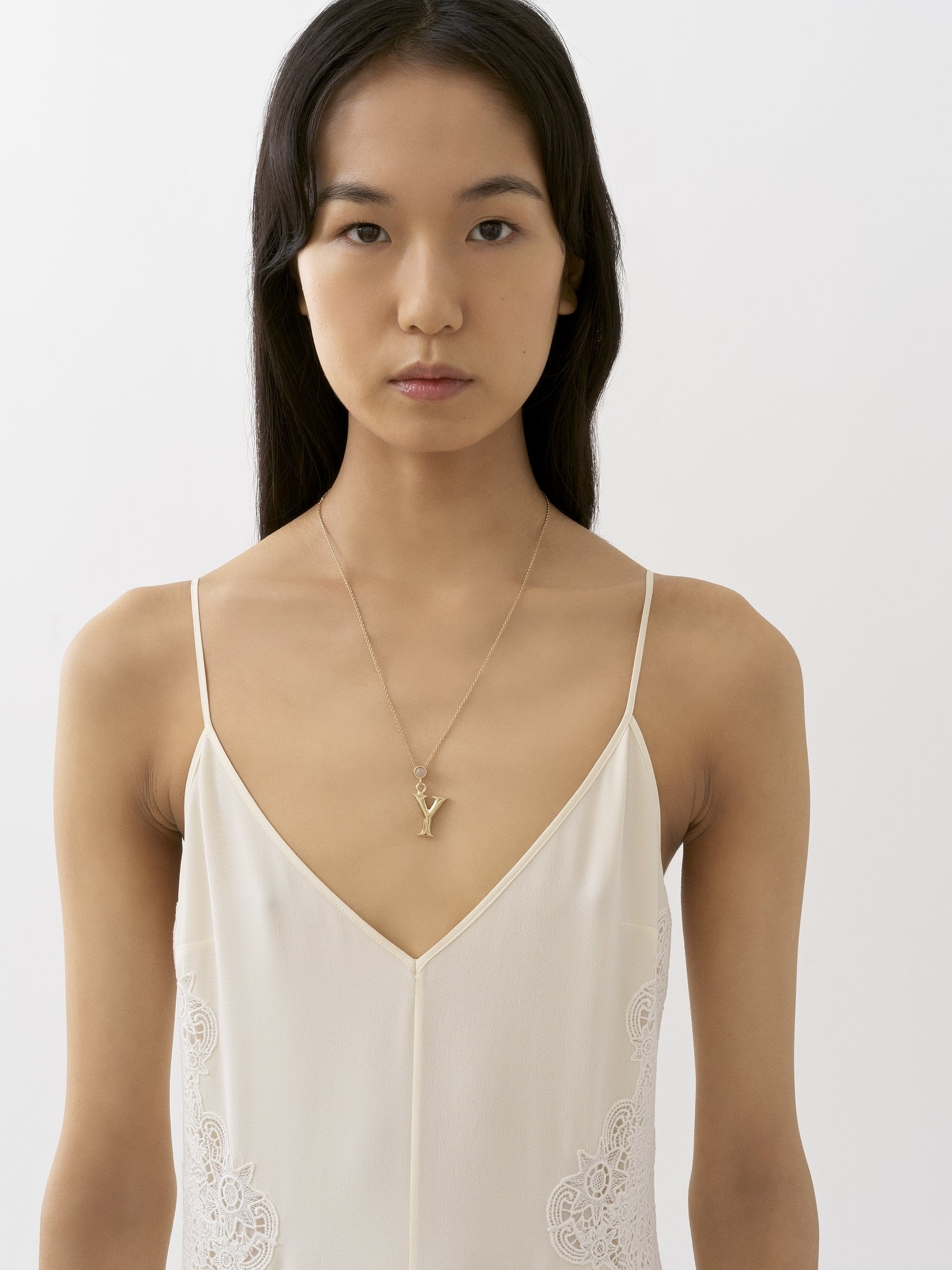 ALPHABET NECKLACE WITH PENDANT Y - 3