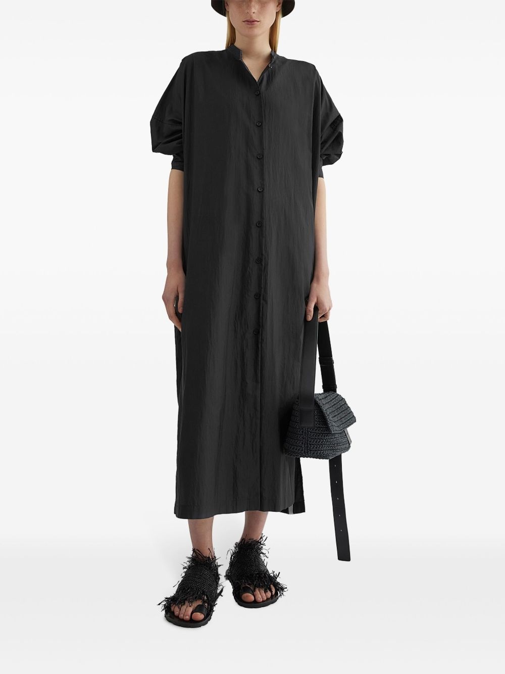 satin shirt dress - 2