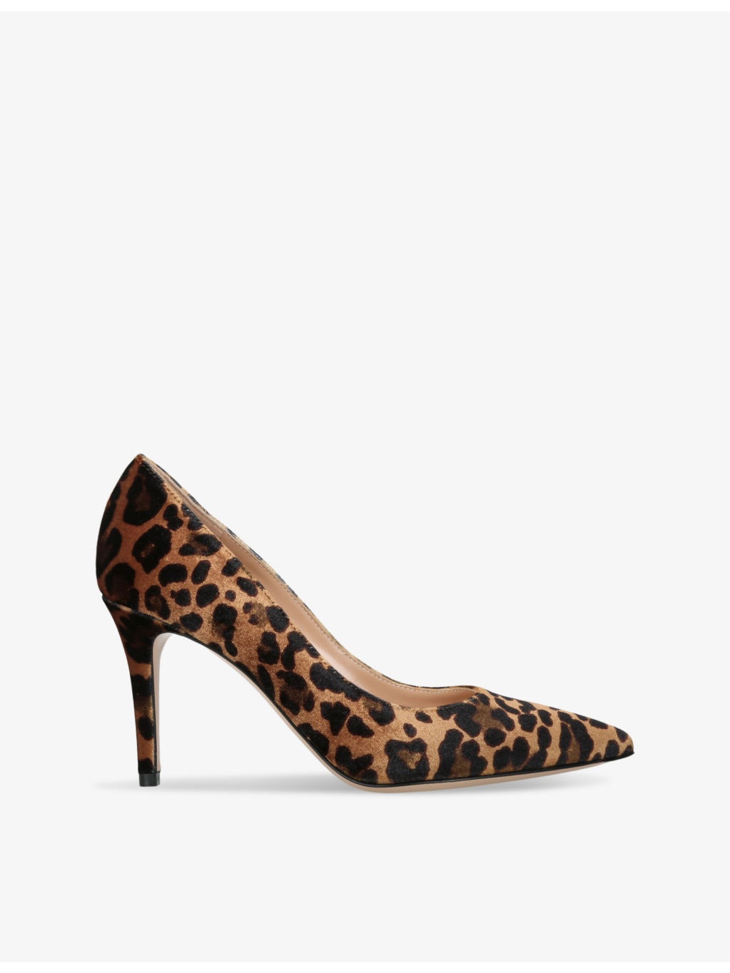 Gianvito 85 leopard suede heeled courts - 1