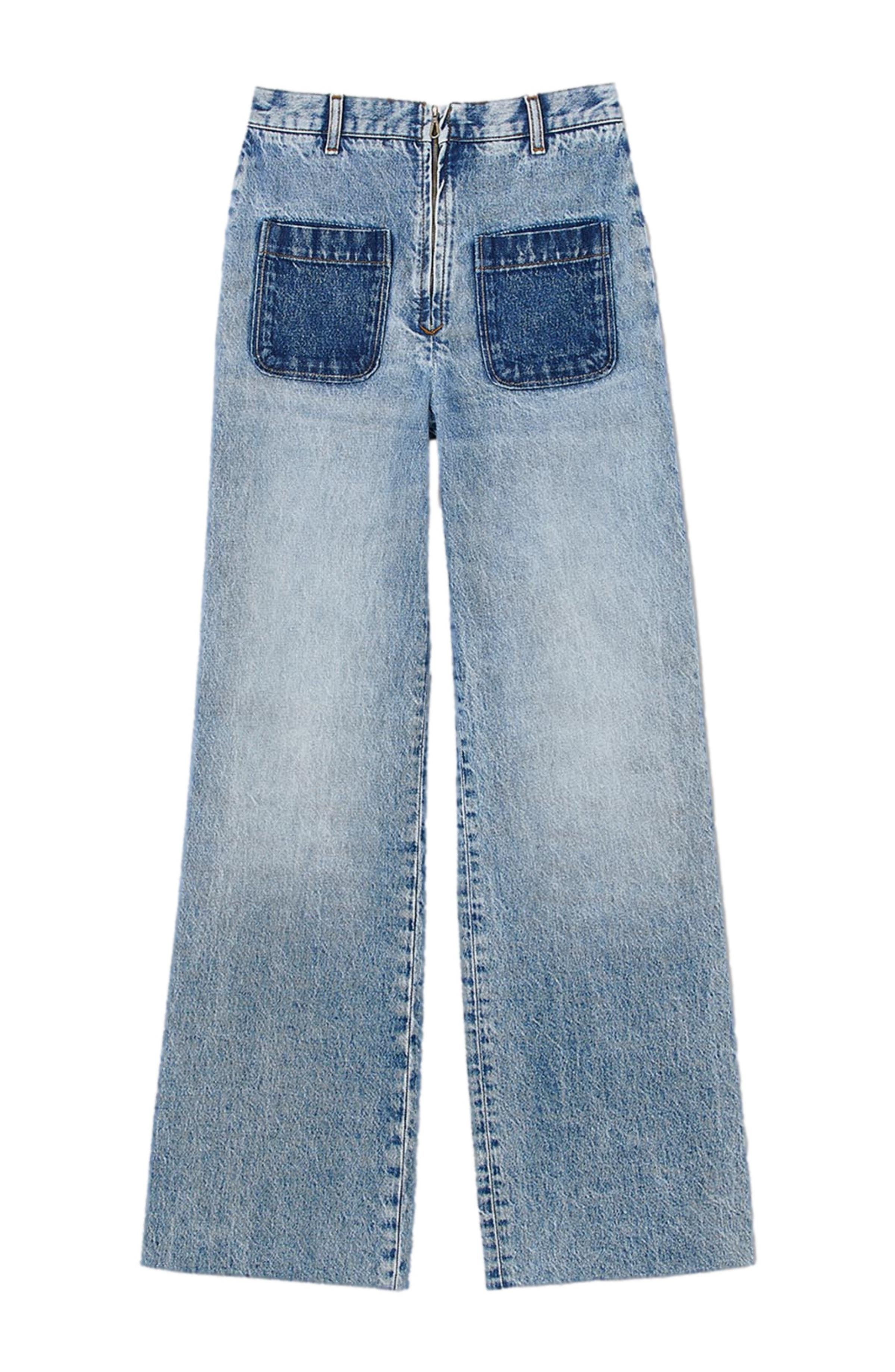 SANDRO High-rise jeans in Light Bu Jean at Nordstrom - 6