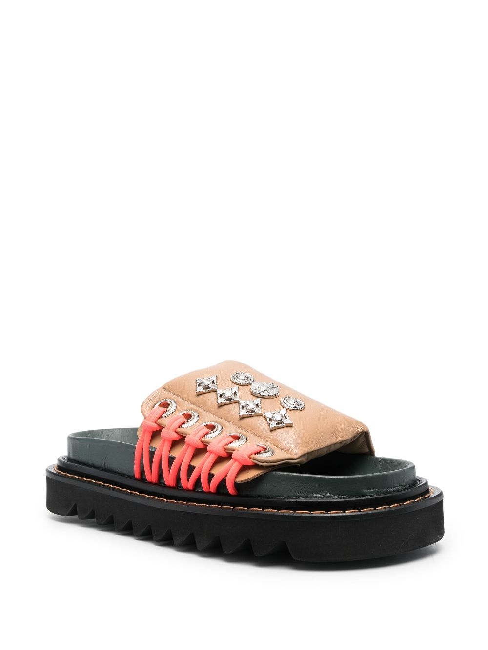 studded platform sandals - 2