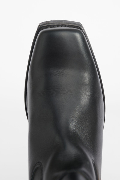 Our Legacy Flat Toe Boot Black Leather outlook