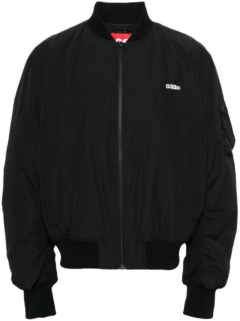 logo-print bomber jacket 1