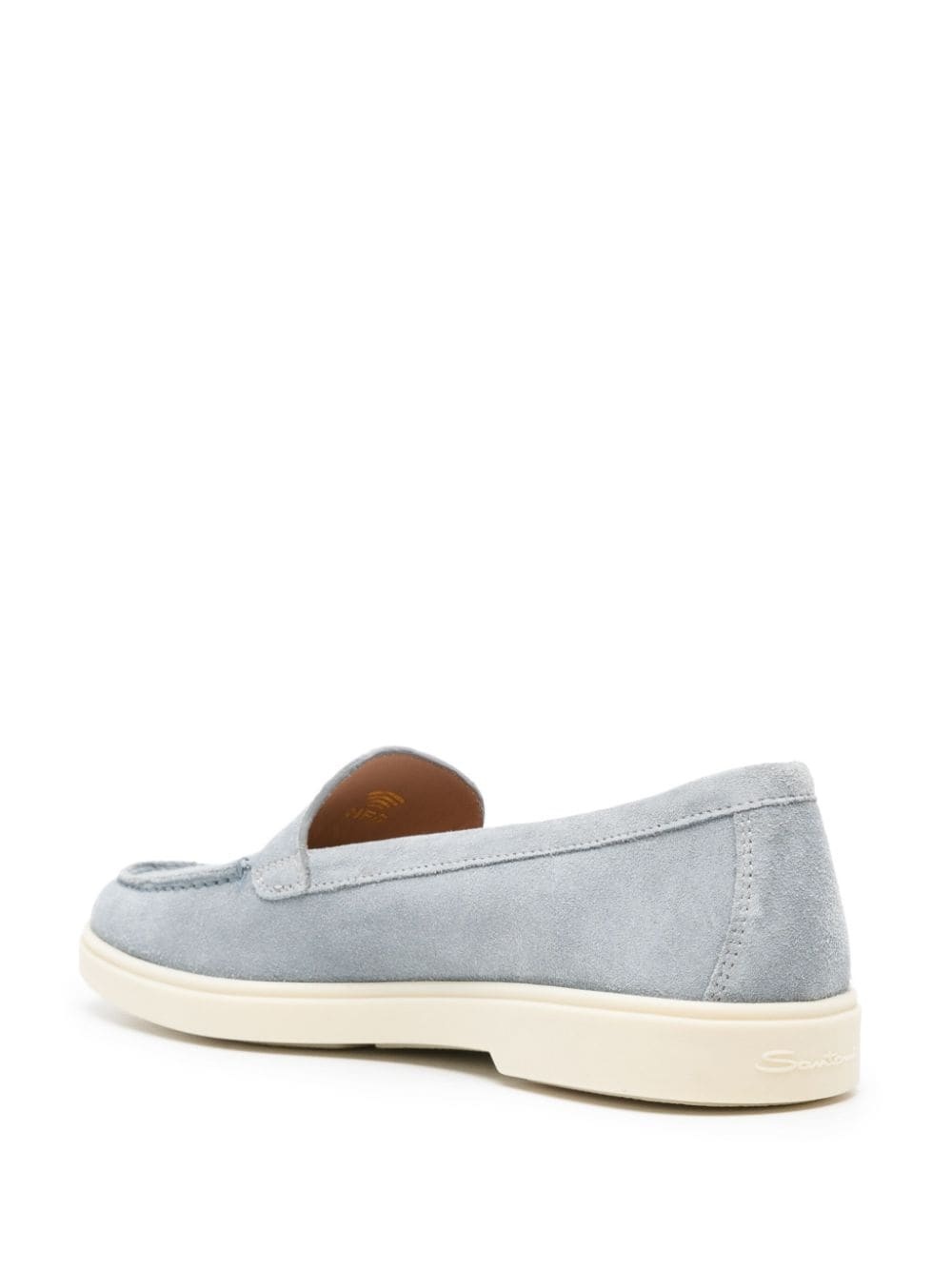 round-toe suede loafers - 3