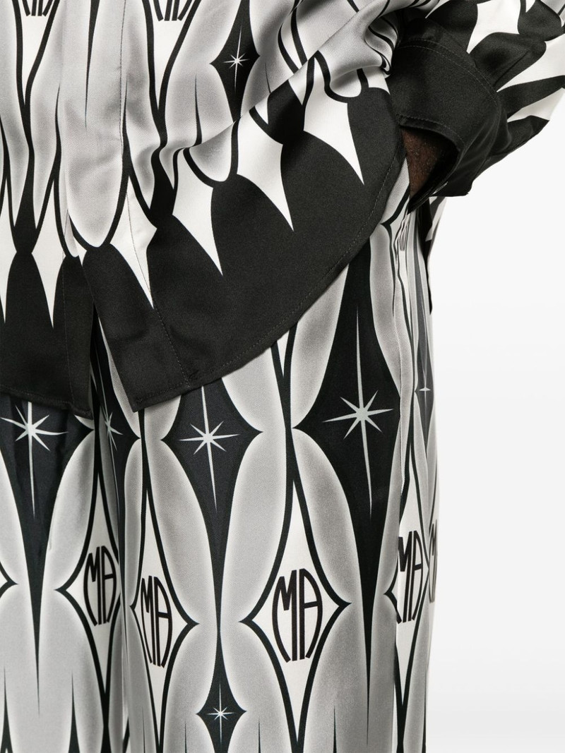 graphic-print wide-leg silk trousers 5
