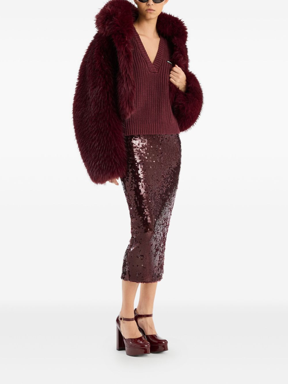 sequin-embellished skirt - 2