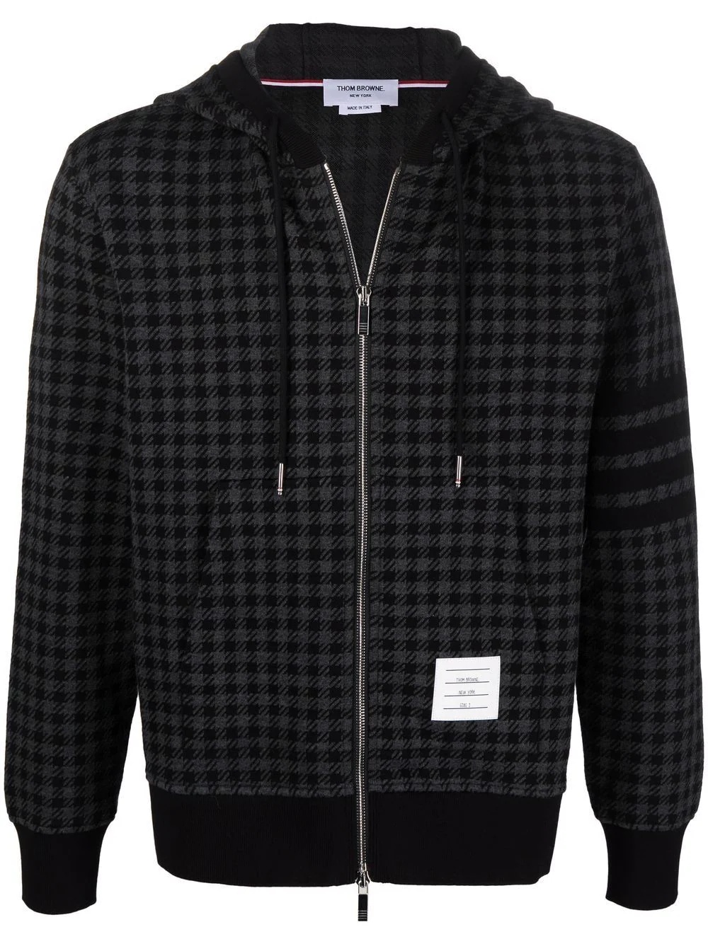 Gunclub check jacquard zip-up hoodie - 1