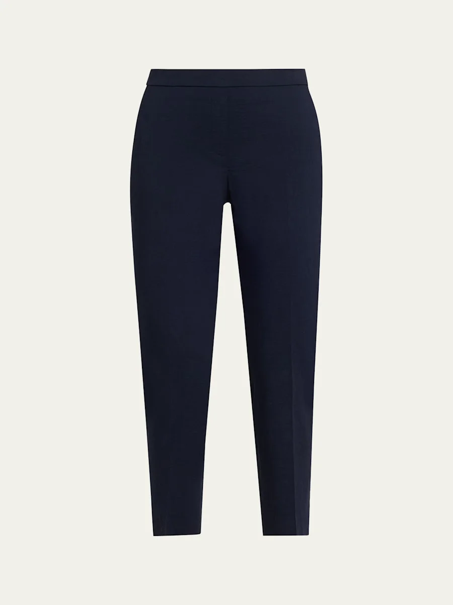 Treeca Good Linen Cropped Pull-On Ankle Pants - 1