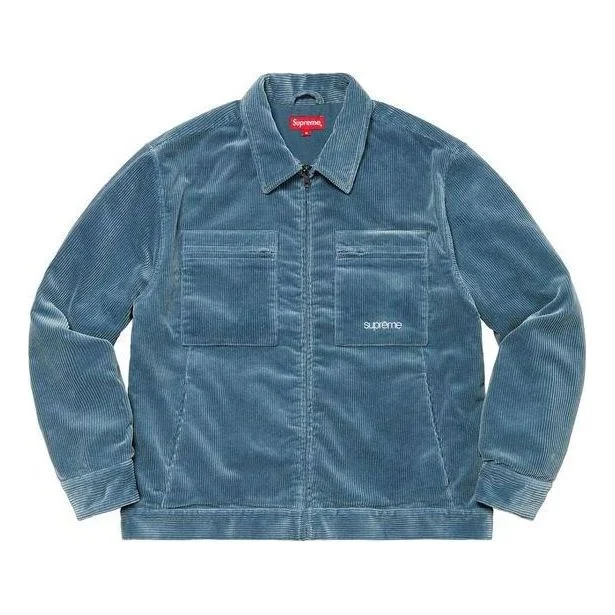 Supreme Corduroy Zip Jacket 'Teal' SUP-FW21-248 - 1