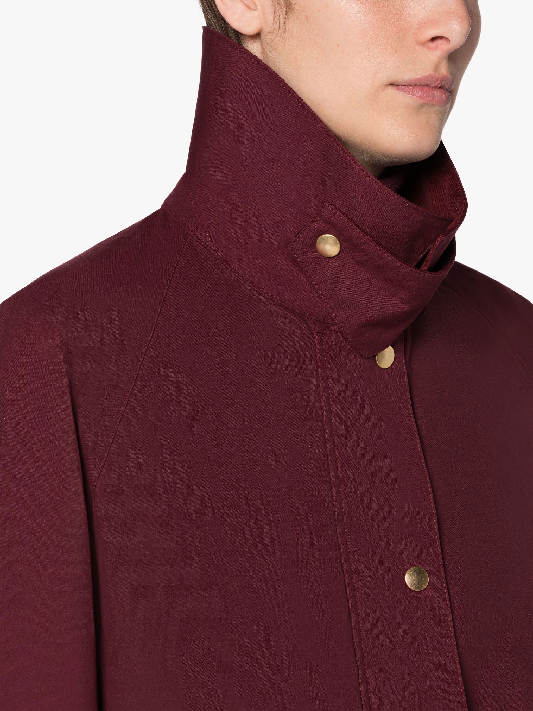 BLAIR BURGUNDY WAXED COTTON FIELD JACKET - 5