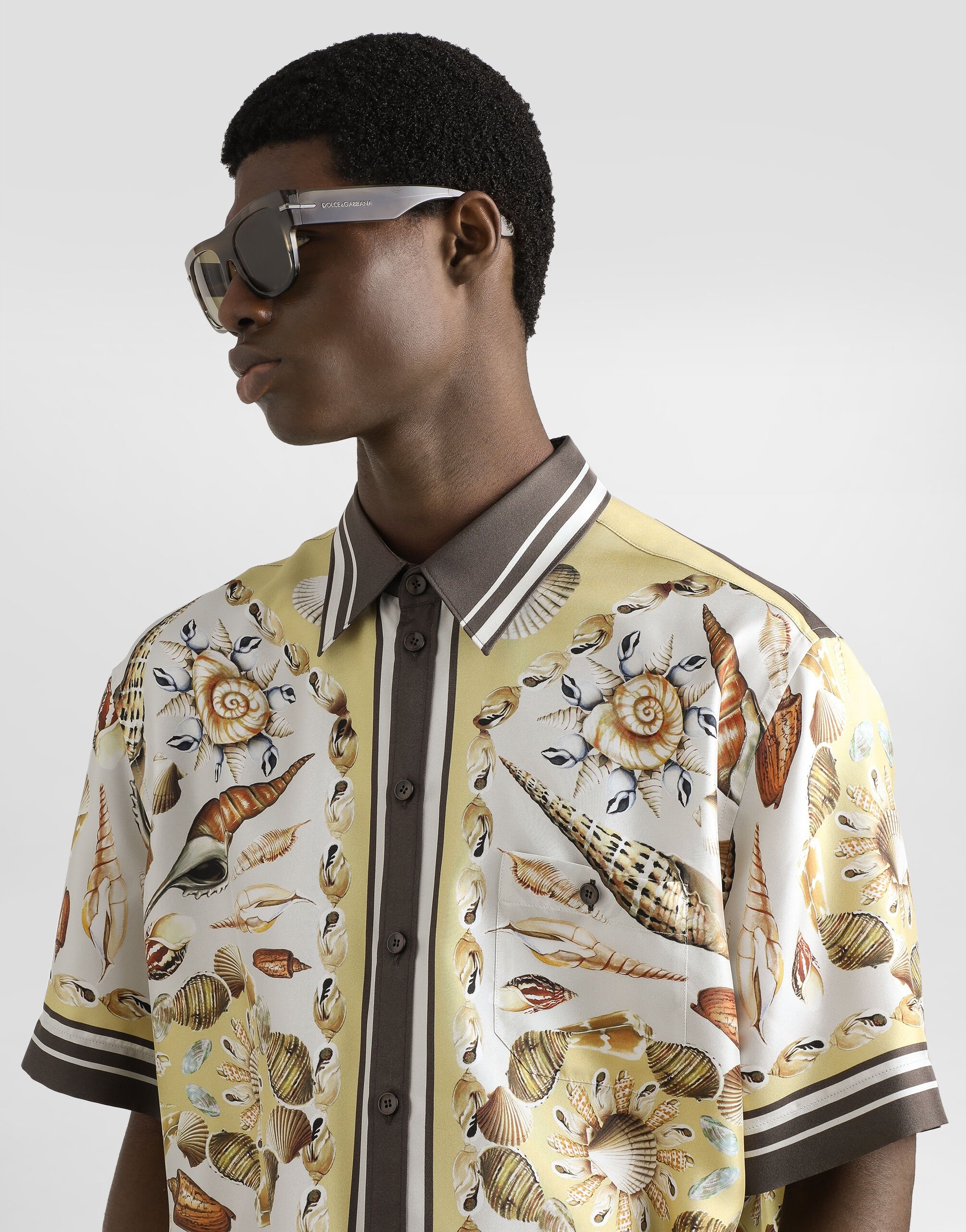 Printed hawaii silk twill shirt - 4