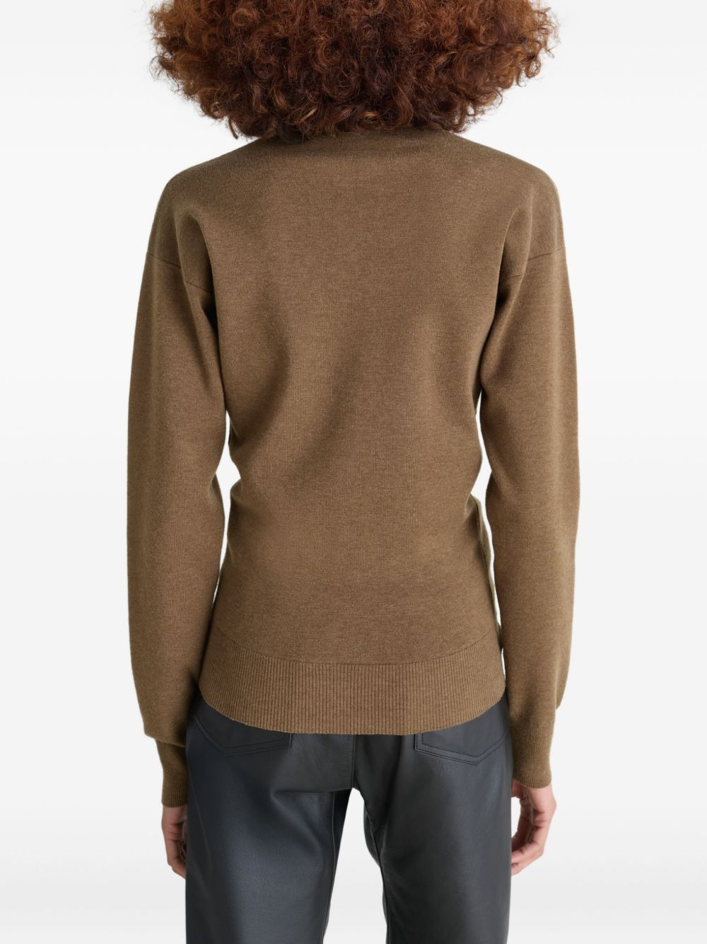 turtleneck buttoned cardigan - 4