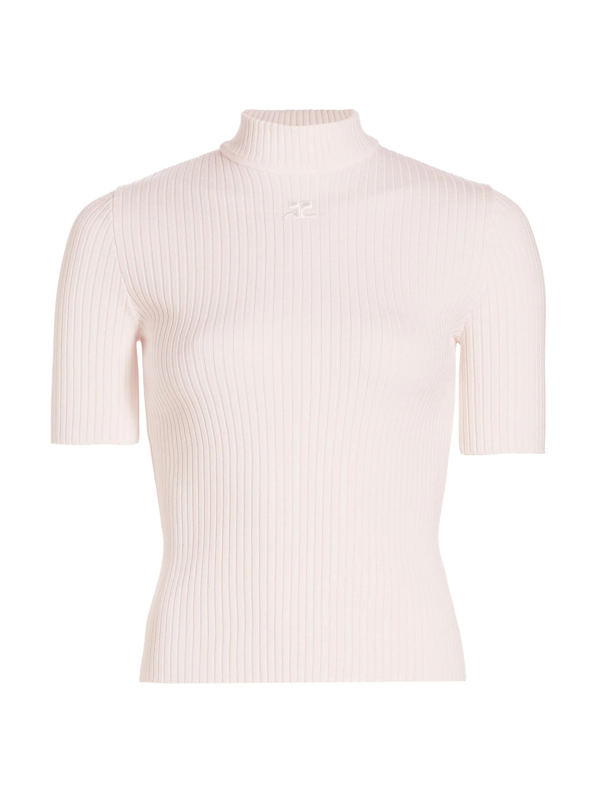 Women's Reedition Rib-Knit Blouse - Pale Pink - 1