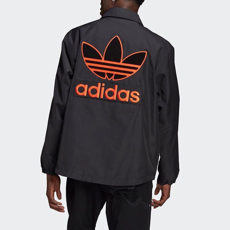 adidas originals Big Trfl Jkt Athleisure Casual Sports Embroidered Logo Woven Jacket Black H07087 - 3