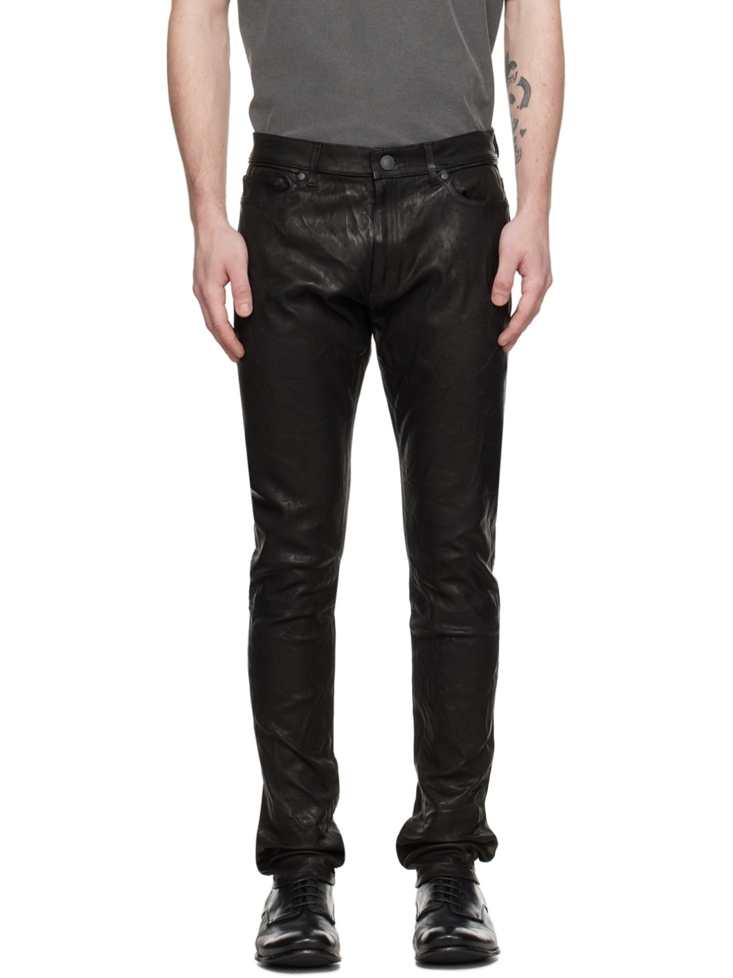 Black Cast 2 Leather Pants - 1