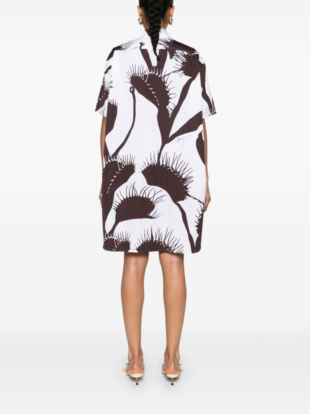 Cropped Venus print kaftan - 4