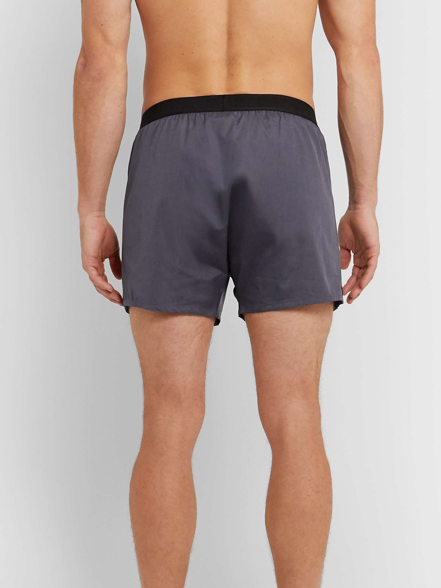 Grosgrain-Trimmed Cotton Boxer Shorts - 3