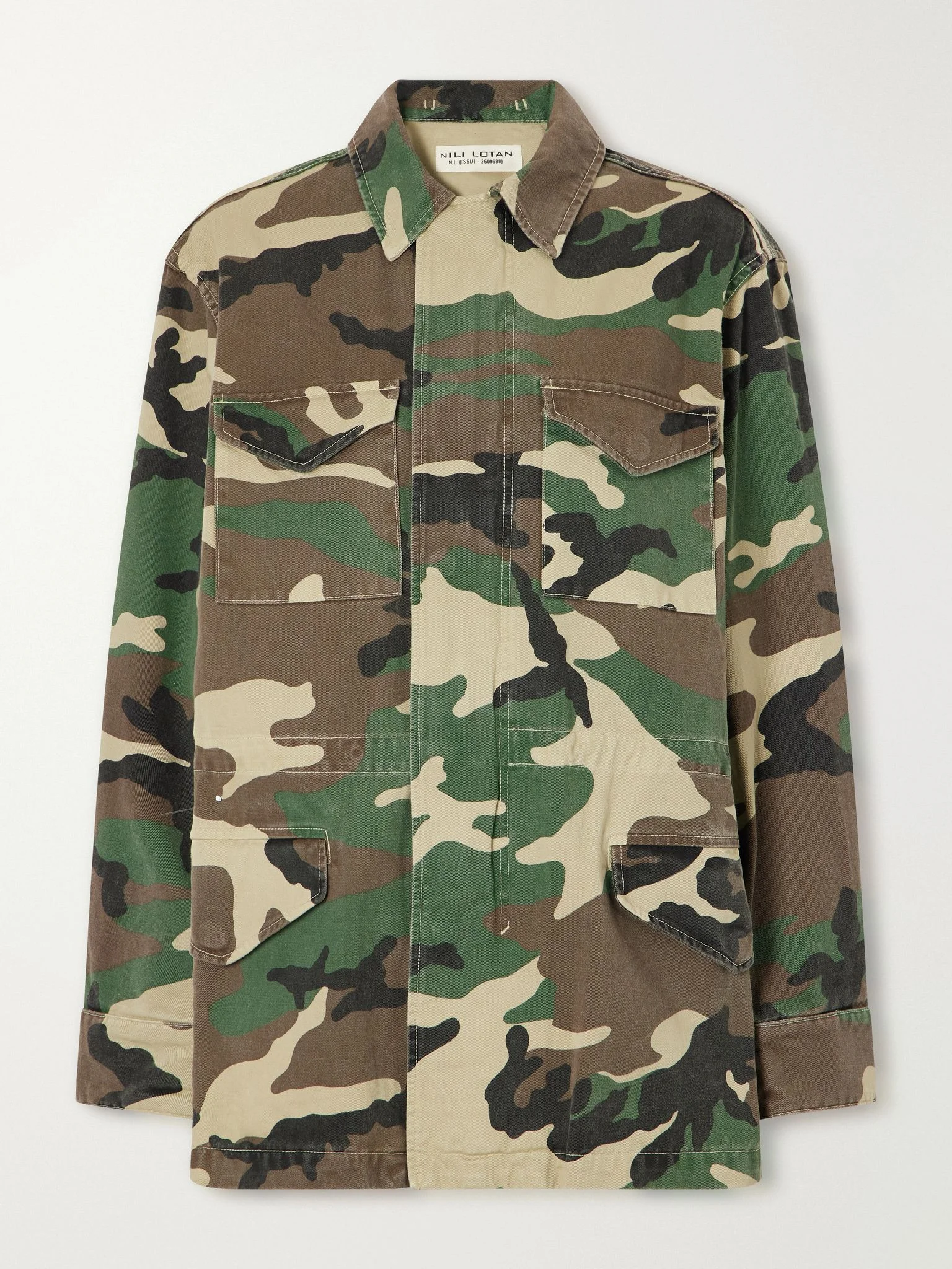 Sacha camouflage-print cotton-drill jacket Green - 1