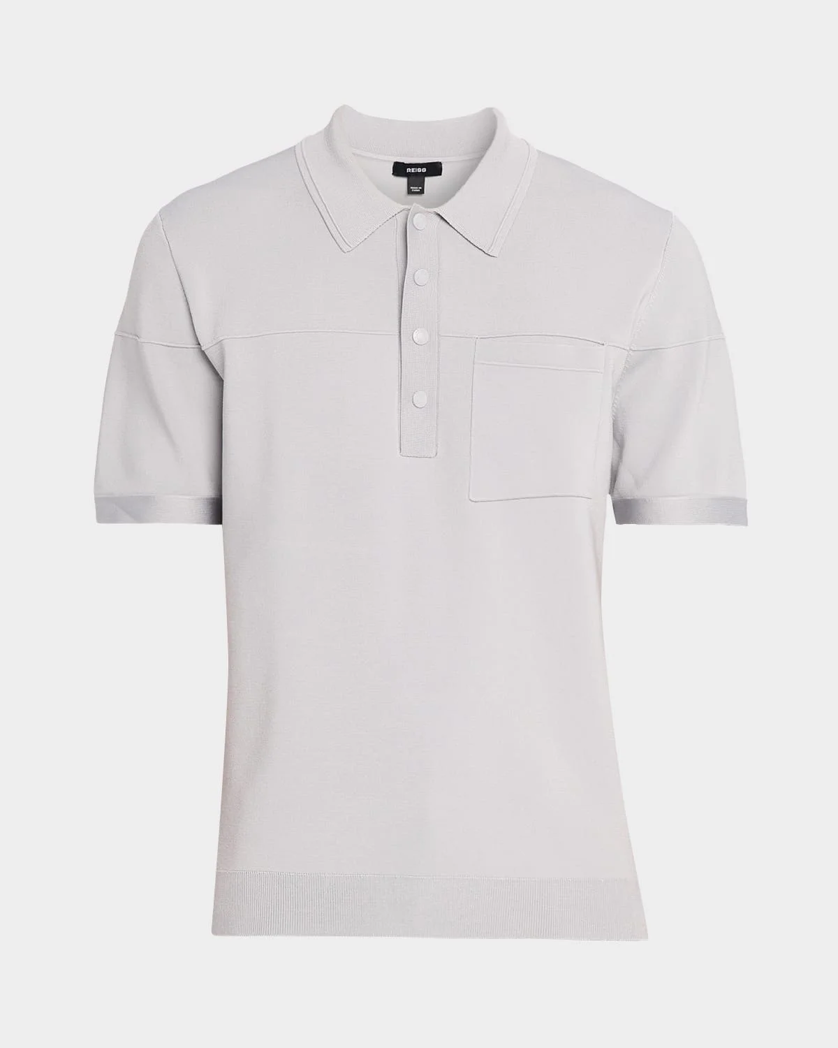 Men's Snap-Placket Stretch Polo Shirt - 1