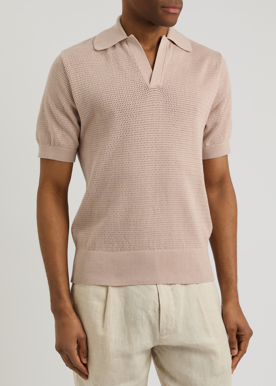 Oliver Spencer Penhale Pointelle-knit Cotton Polo Shirt - 2