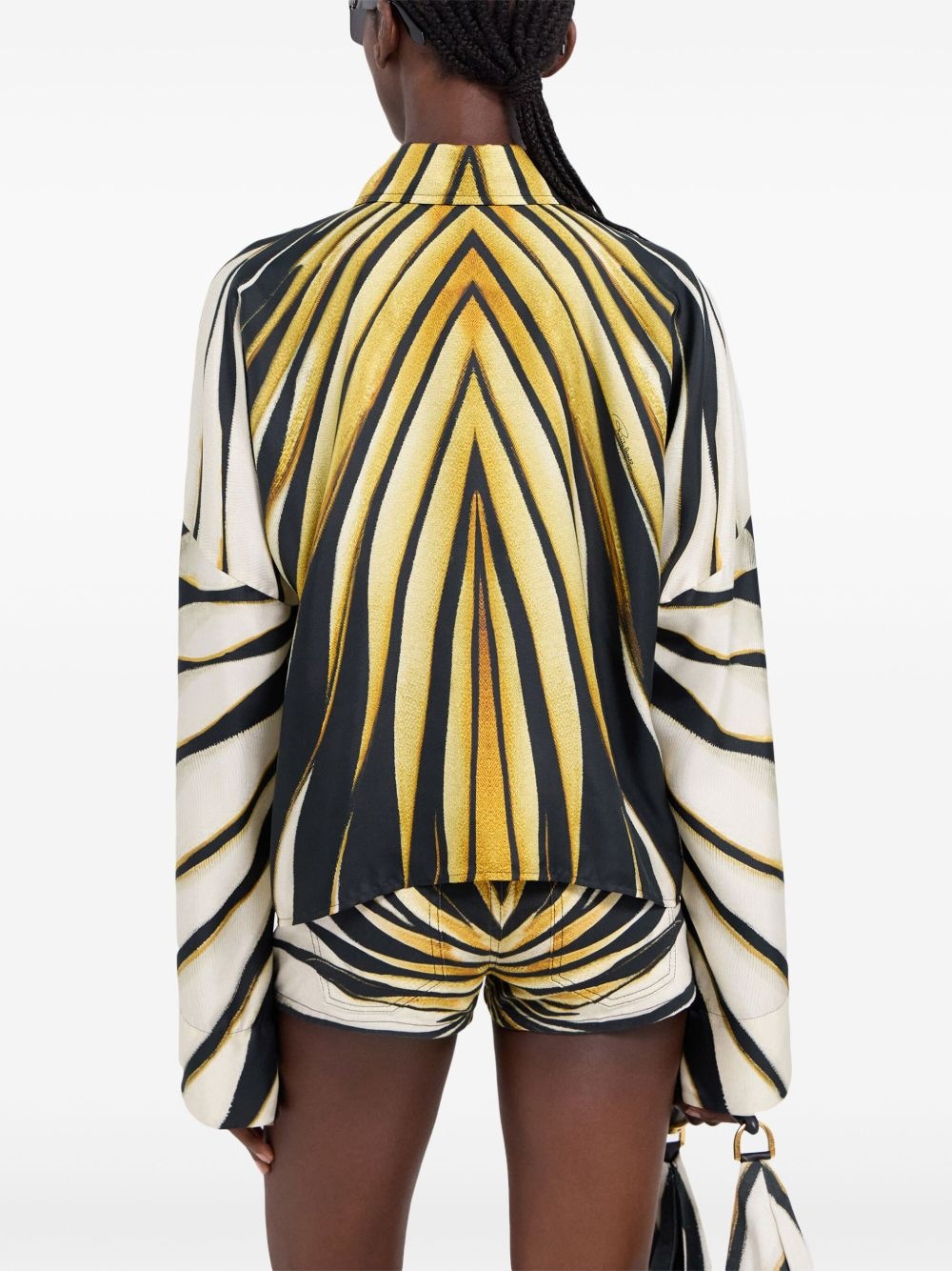 Ray of Gold print silk shirt - 4