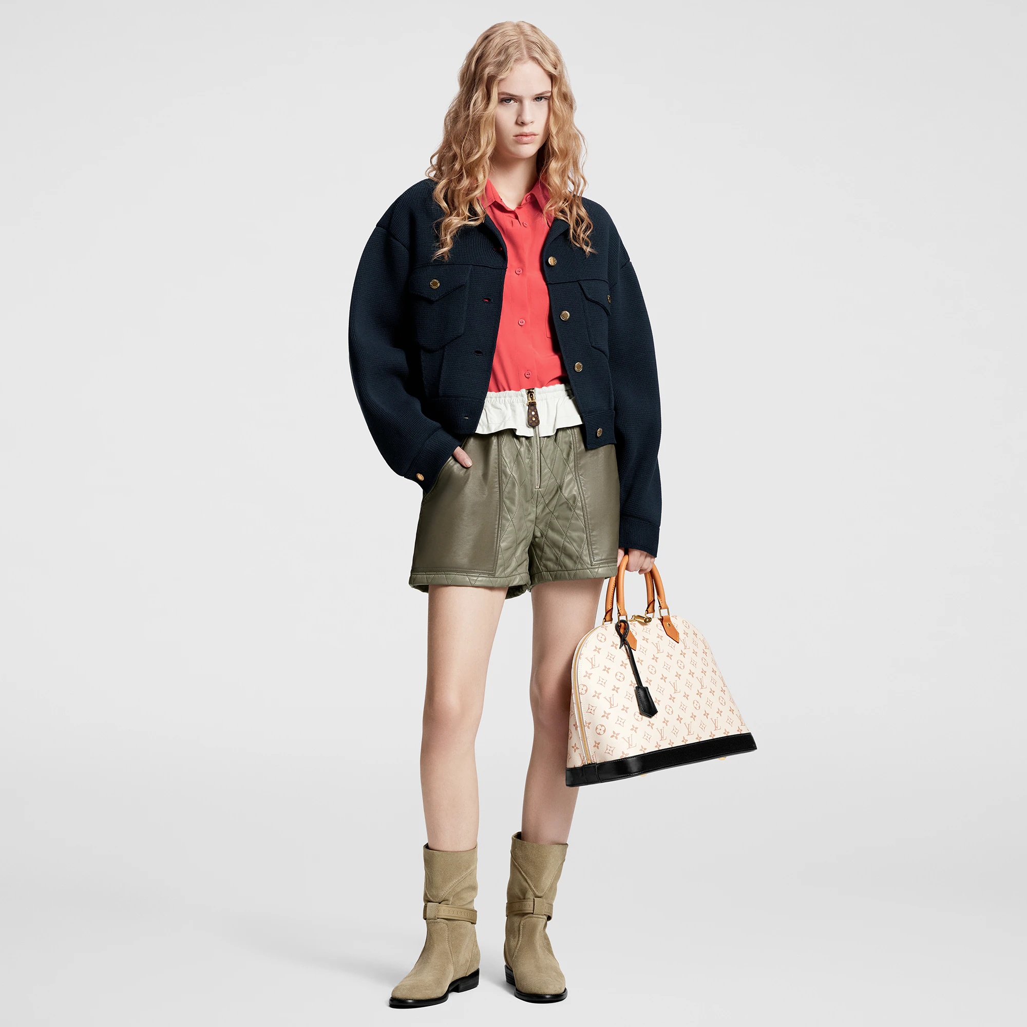 Cropped Compact Knit Jacket - 4