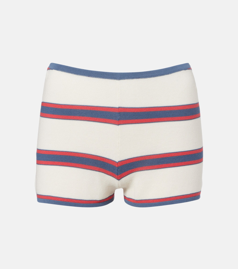 Playa striped cotton-blend shorts 1