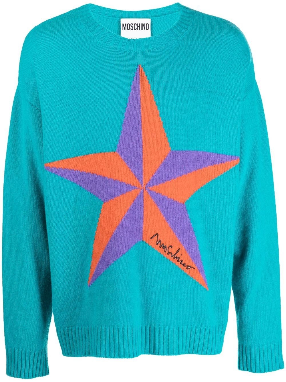 logo embroidered crew-neck jumper - 1