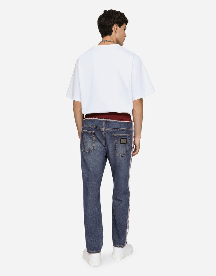 Loose jogger jeans with branded bands - 4
