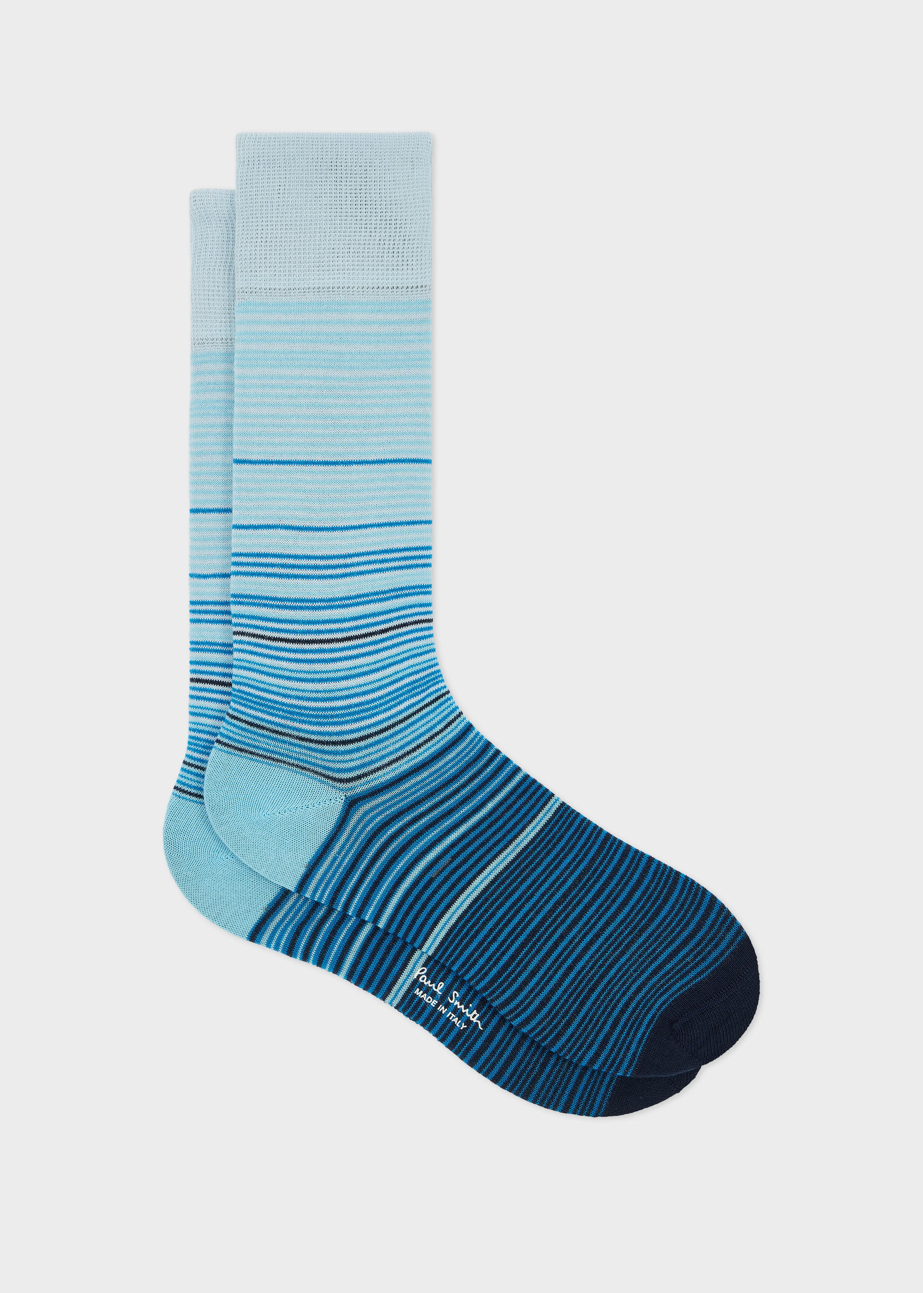 Blue Gradient Stripe Socks - 1