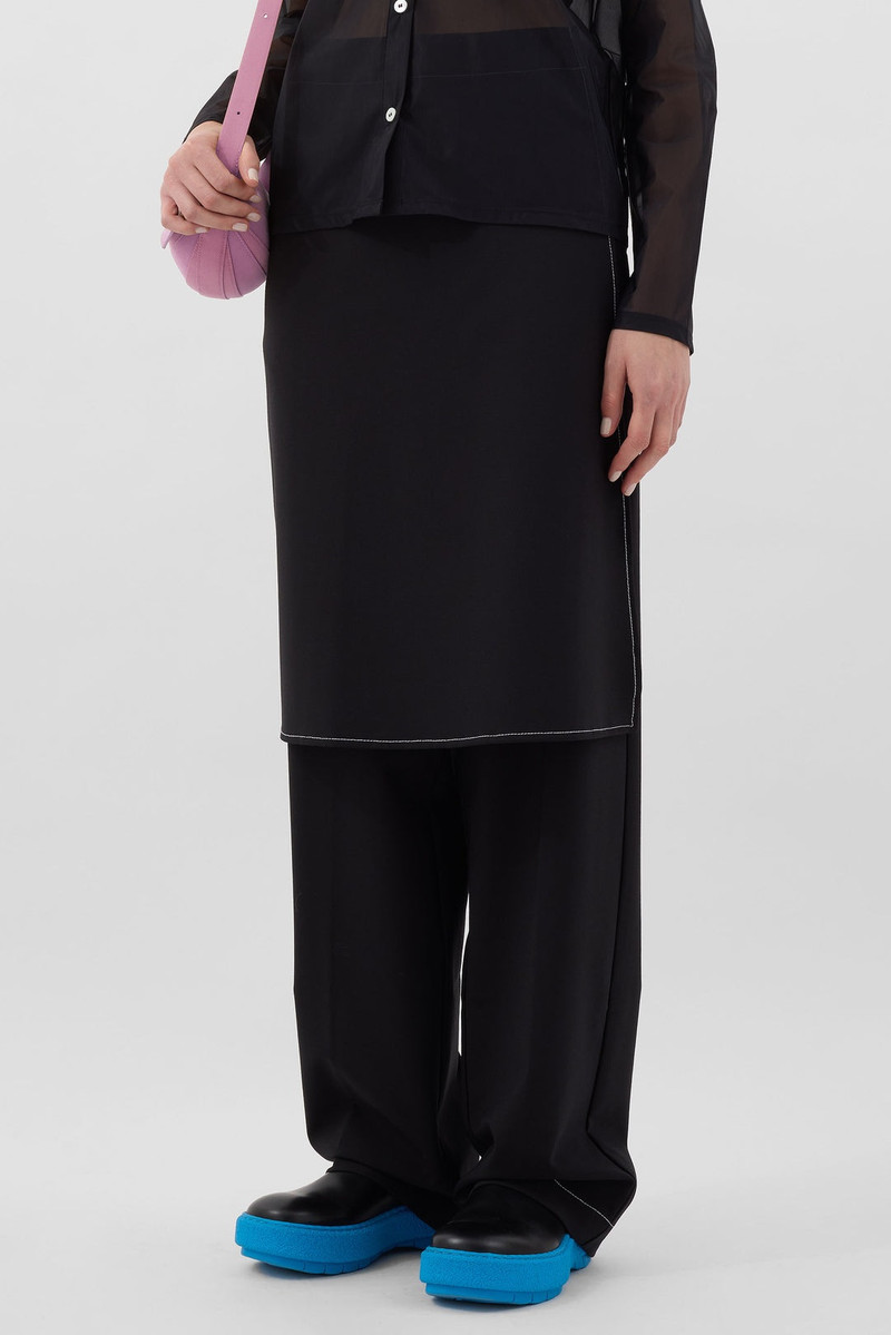 SUNNEI LONG PANTA SKIRT / black outlook