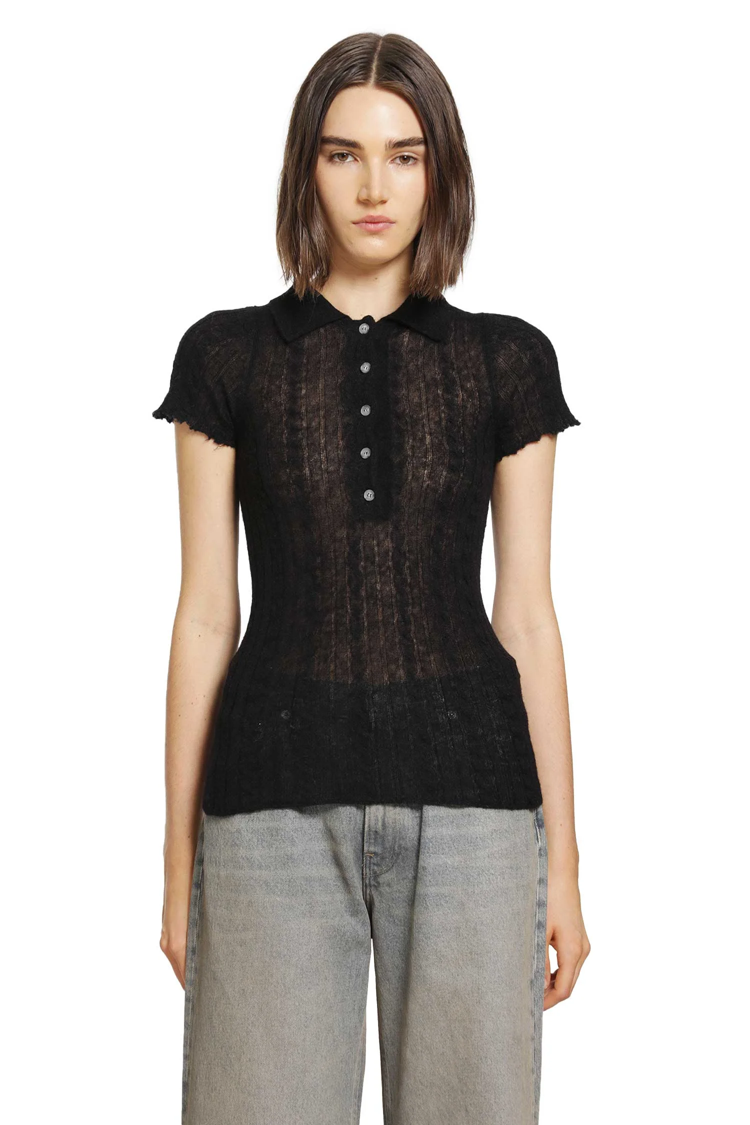 Laurie Semi-sheer Polo Shirt - 1