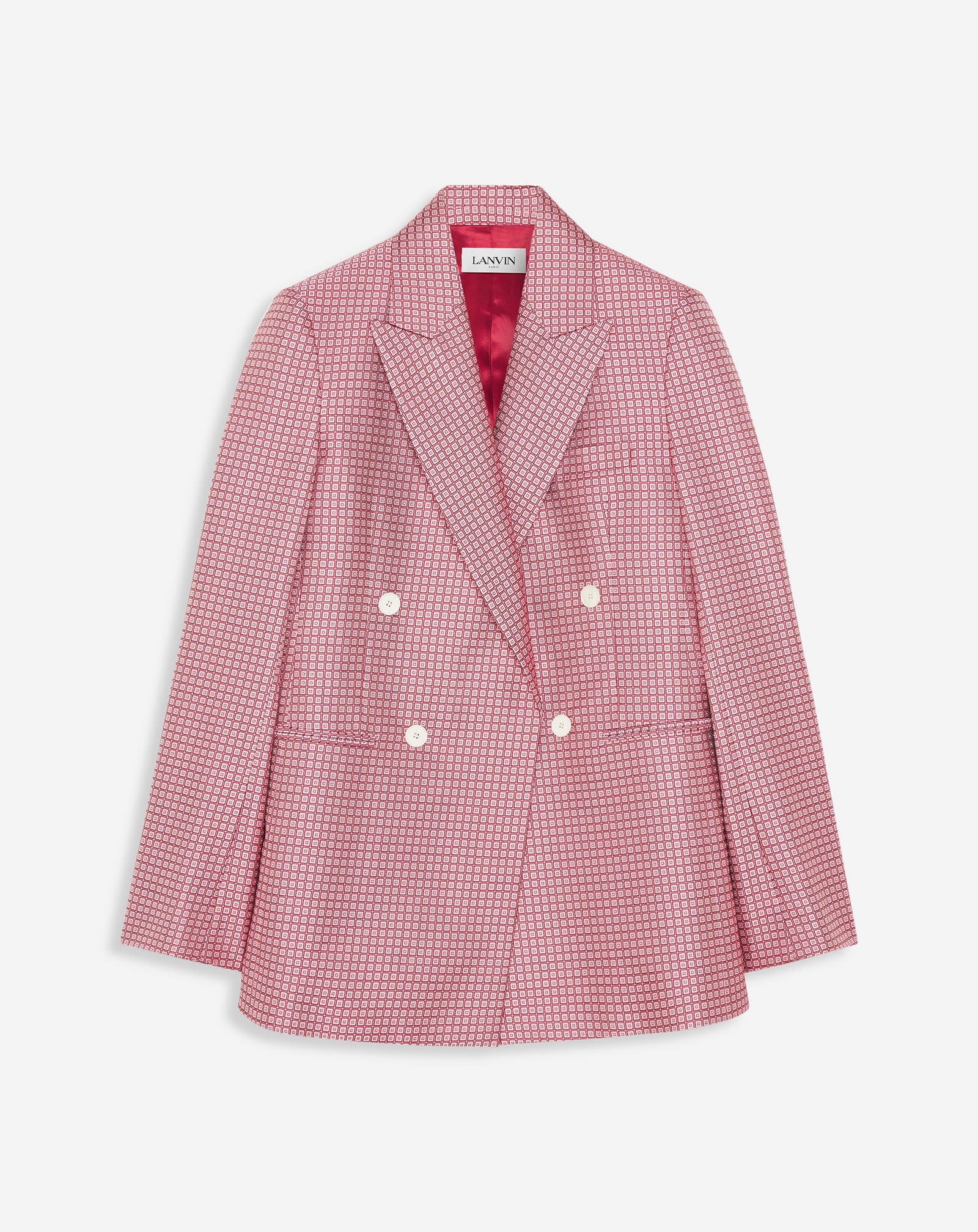PRINTED DOUBLE-BREASTED JACKET - 1