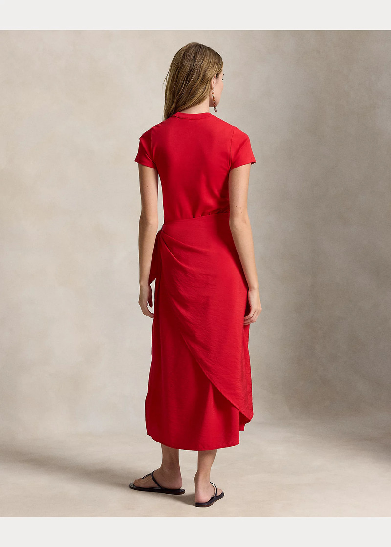 Faux-Wrap Tee Dress 4