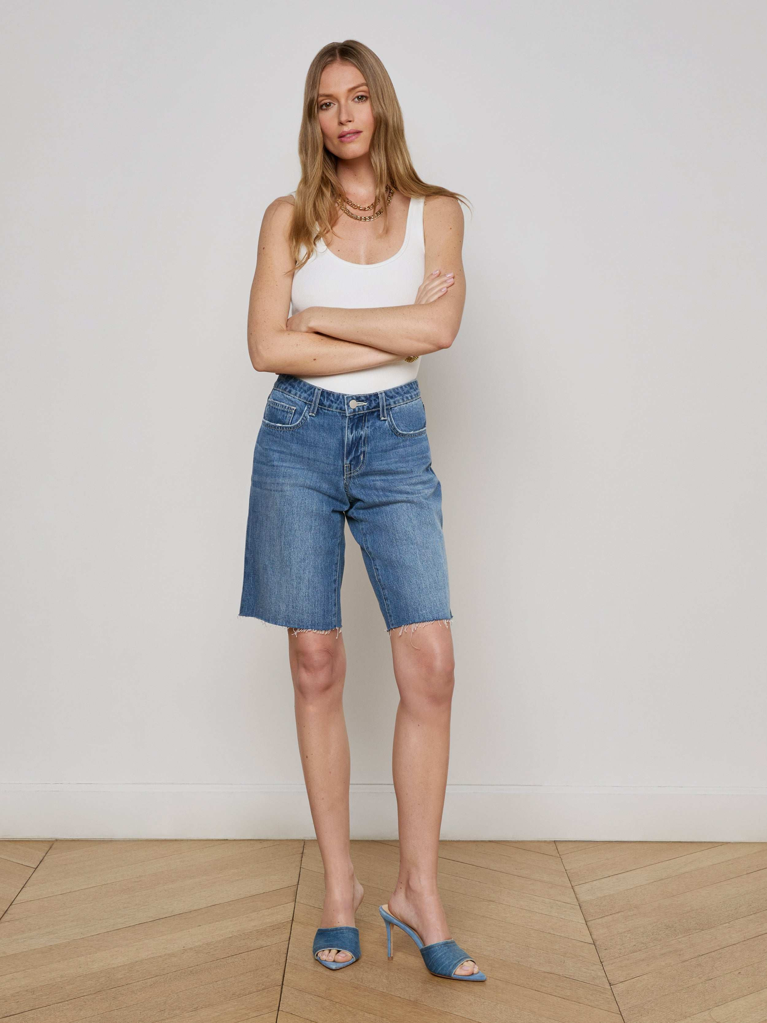 Elise Denim Bermuda Short - 5