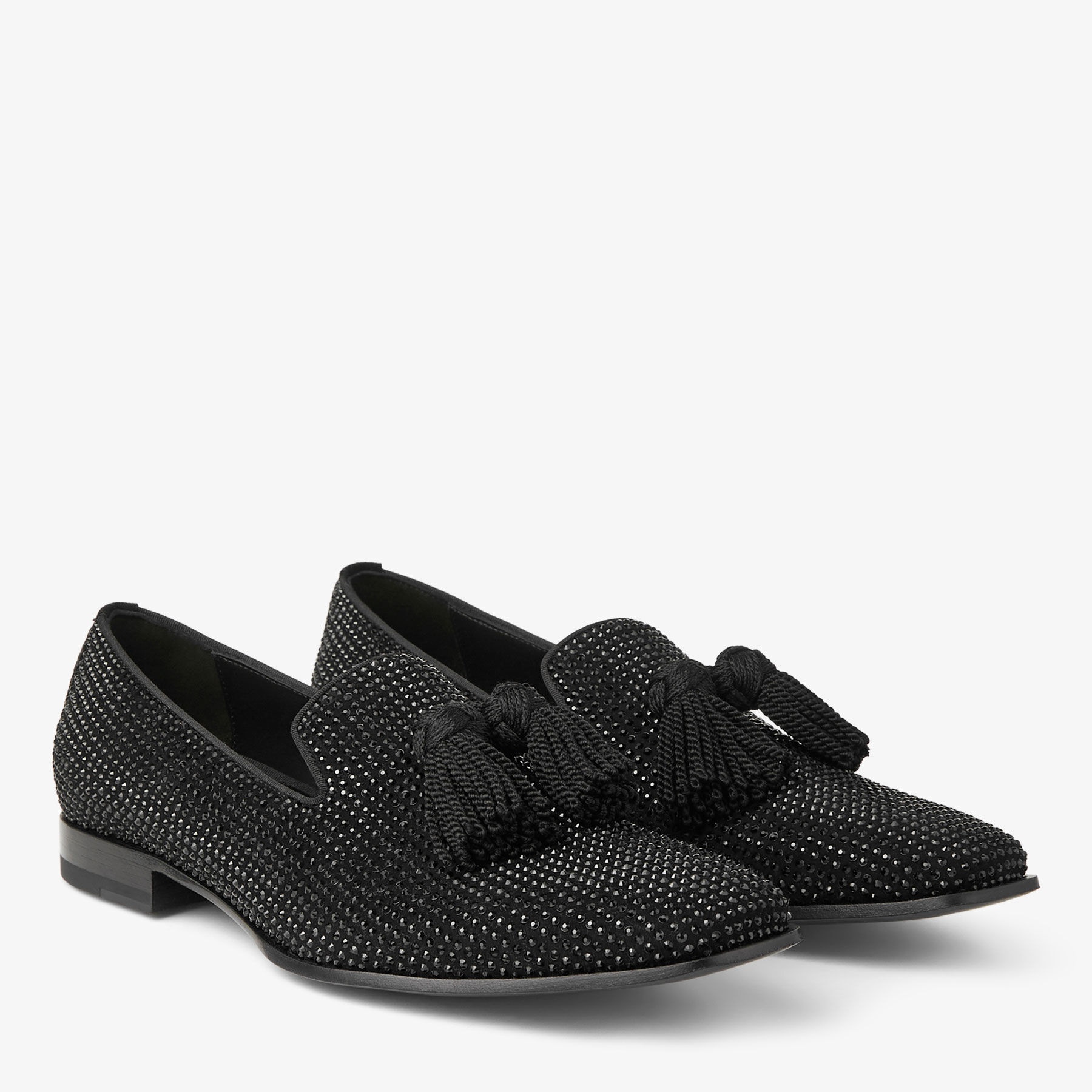 Foxley/m
Black Suede Slippers with Crystals - 2