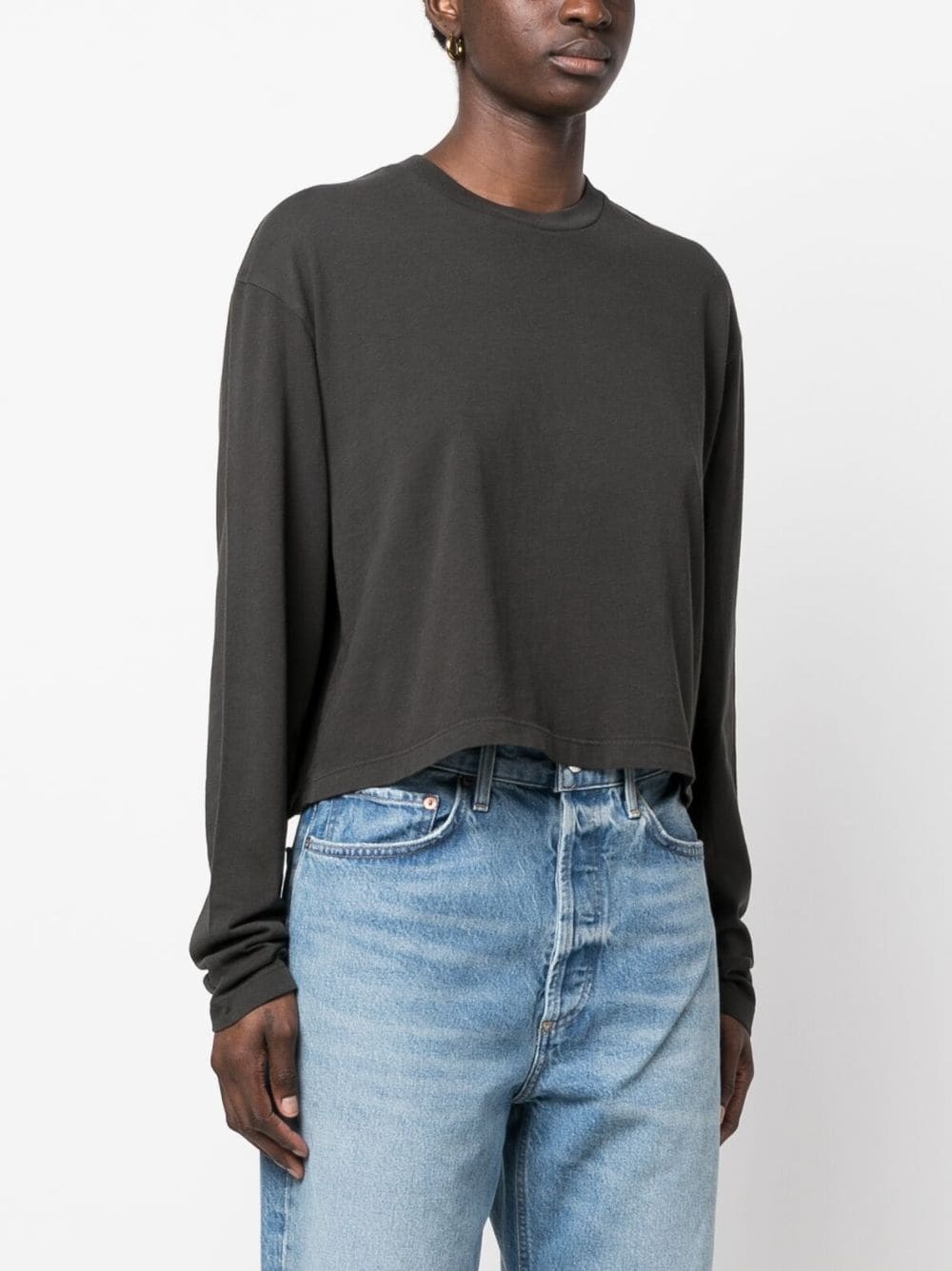 long-sleeve crop top - 3