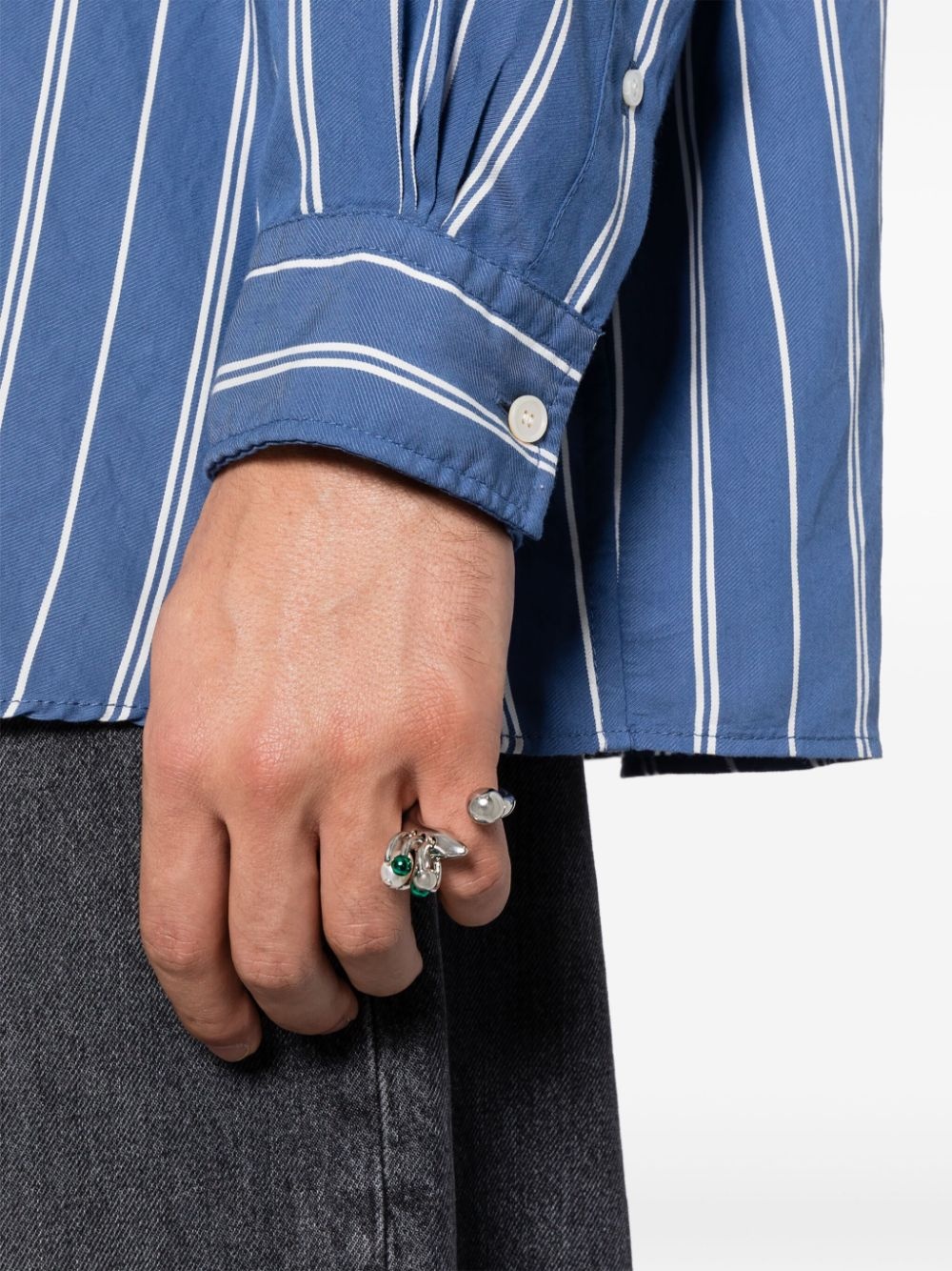 pearl-embellished ring - 2