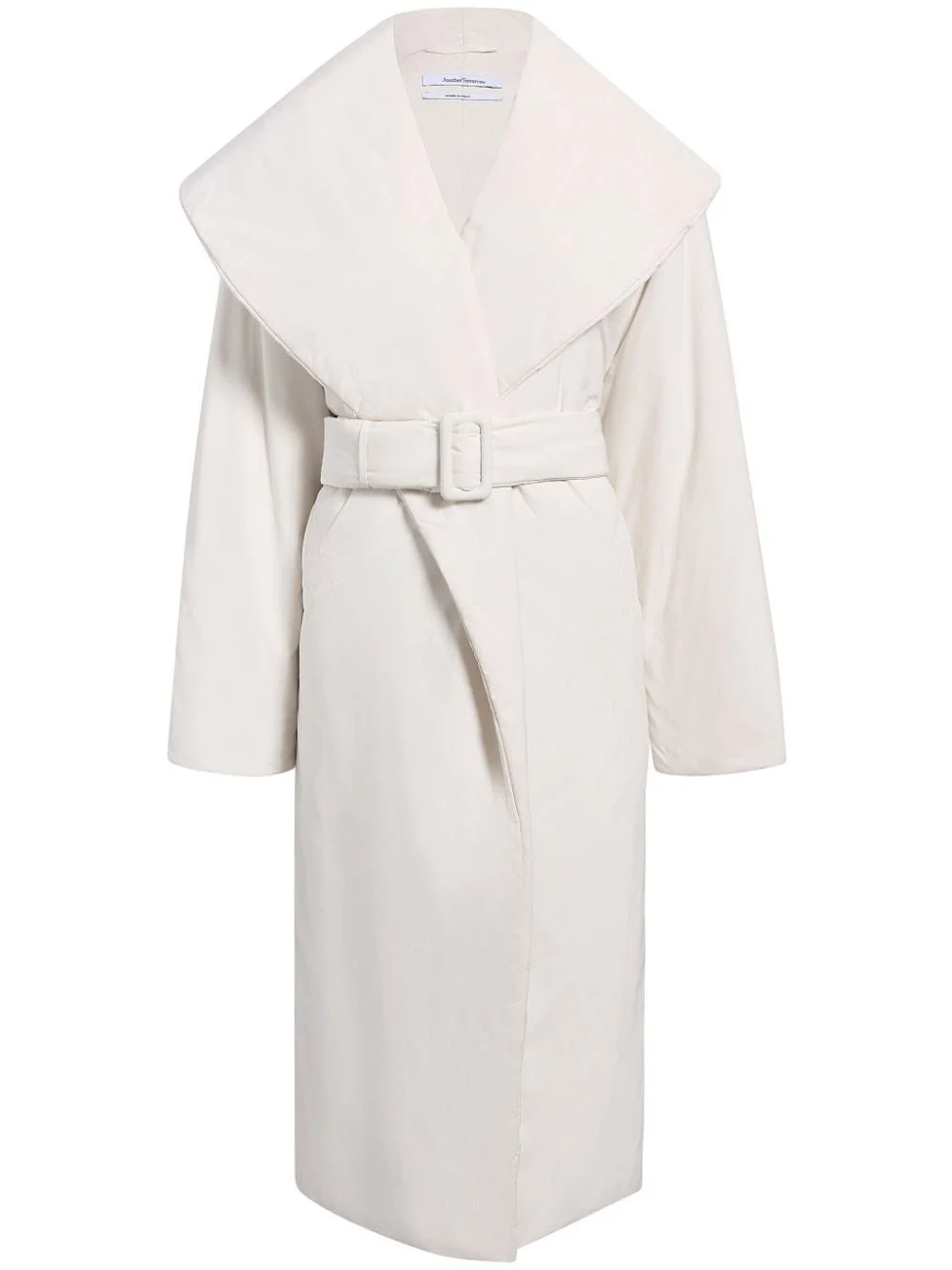 wrap-design belted puffer jackets - 1